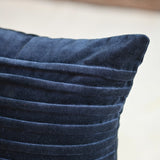 Ekaurr Velvet Tux Cushion Cover 18x18 inch velvet cushion cover with a smart tuxedo-inspired structured panel design, luxurious artisan textile accent for sofas and contemporary home styling